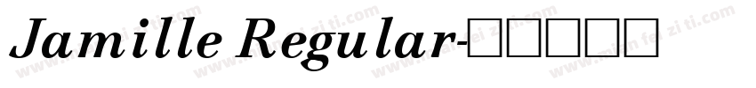 Jamille Regular字体转换